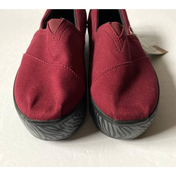 Toms Shoes Women's Size 7 Cabernet Canvas Alpargata Boardwalk NWT 🤩 HOST PICK! - Picture 4 of 14